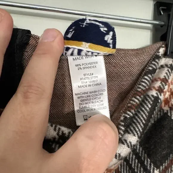 Arula Plus Soft Flannel Plaid Zip Back Paris Mini Skirt Skort - Size 2X, Stretch - Picture 5 of 9